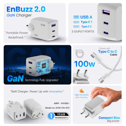 EnBuzz 2.0 GAN Charger EVM-CH-012